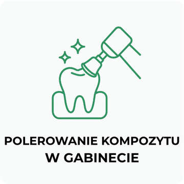 Gumki i instrumenty do polerowania kompozytu w gabinecie stomatologicznym