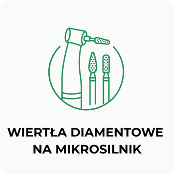 Wiertła diamentowe na mikrosilnik i kątnicę
