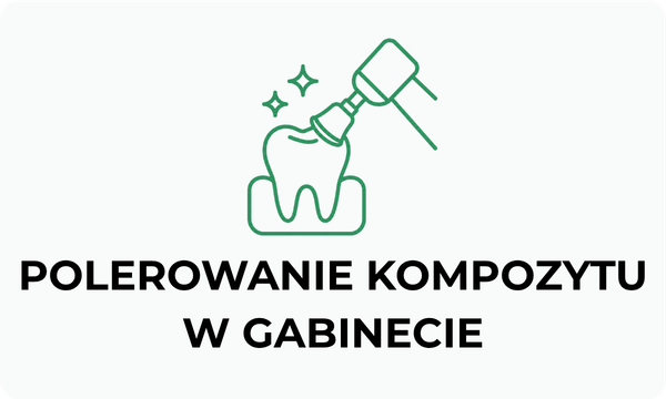 Gumki i instrumenty do polerowania kompozytu w gabinecie stomatologicznym